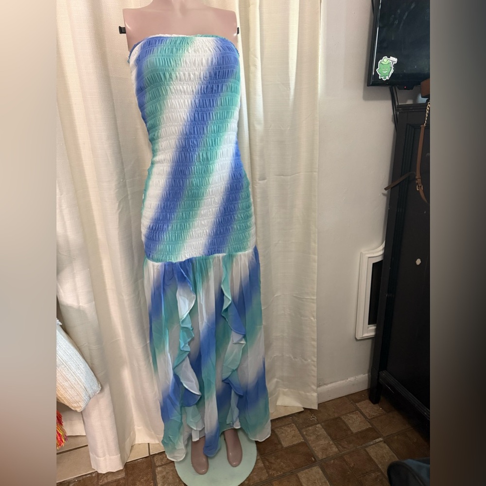 Miss Avenue Multicolor Strapless Dress